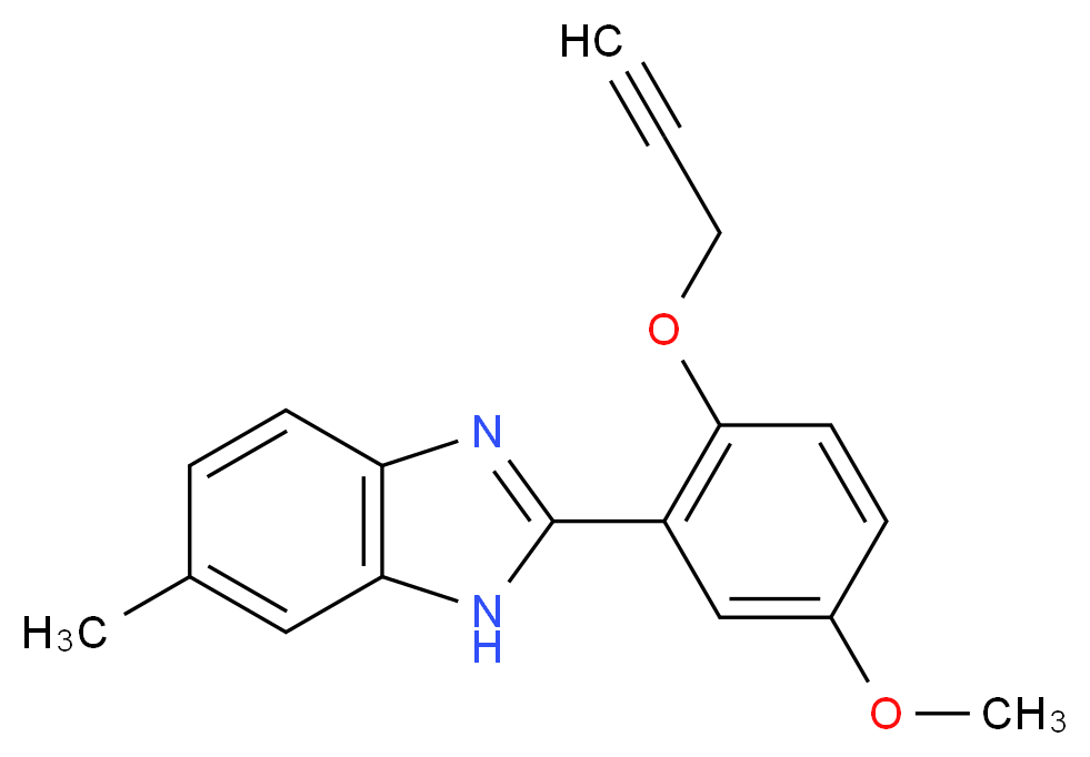 2-[5-methoxy-2-(prop-2-yn-1-yloxy)phenyl]-6-methyl-1H-benzimidazole_Molecular_structure_CAS_)