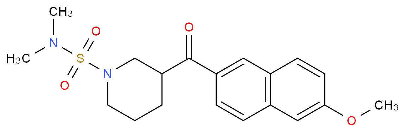 3-(6-methoxy-2-naphthoyl)-N,N-dimethyl-1-piperidinesulfonamide_Molecular_structure_CAS_)