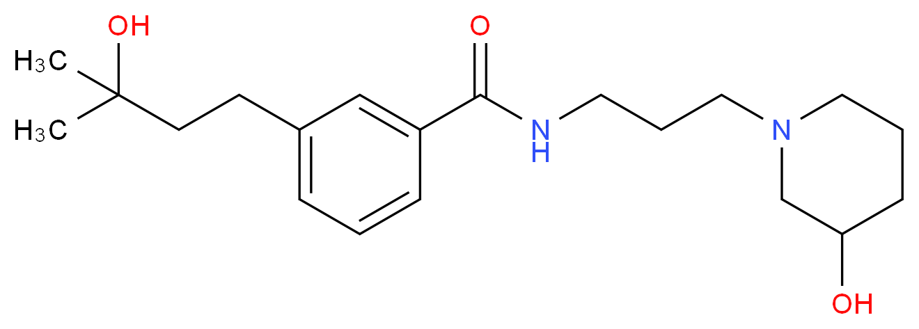 3-(3-hydroxy-3-methylbutyl)-N-[3-(3-hydroxy-1-piperidinyl)propyl]benzamide_Molecular_structure_CAS_)