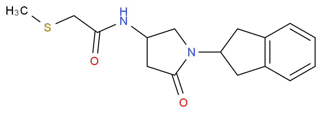 N-[1-(2,3-dihydro-1H-inden-2-yl)-5-oxo-3-pyrrolidinyl]-2-(methylthio)acetamide_Molecular_structure_CAS_)