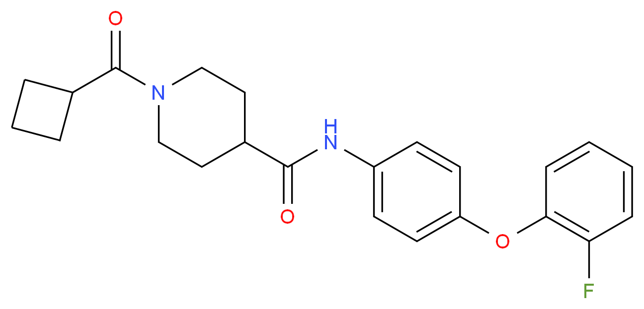 1-(cyclobutylcarbonyl)-N-[4-(2-fluorophenoxy)phenyl]-4-piperidinecarboxamide_Molecular_structure_CAS_)