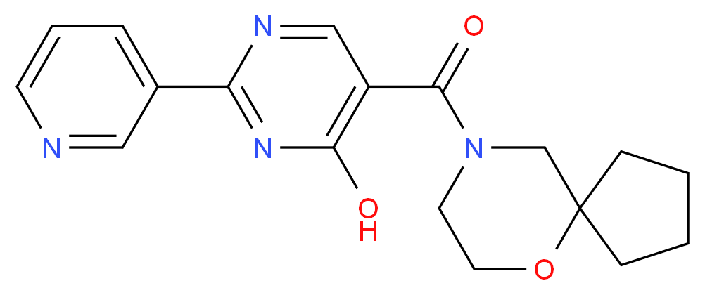 5-(6-oxa-9-azaspiro[4.5]dec-9-ylcarbonyl)-2-pyridin-3-ylpyrimidin-4-ol_Molecular_structure_CAS_)