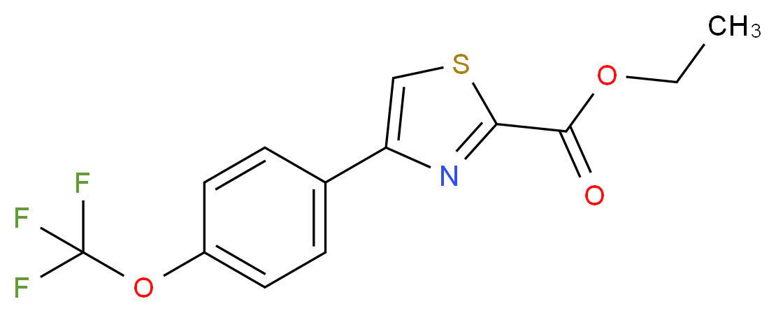 4-(4-TRIFLUOROMETHOXY-PHENYL)-THIAZOLE-2-CARBOXYLIC ACID ETHYL ESTER_Molecular_structure_CAS_)