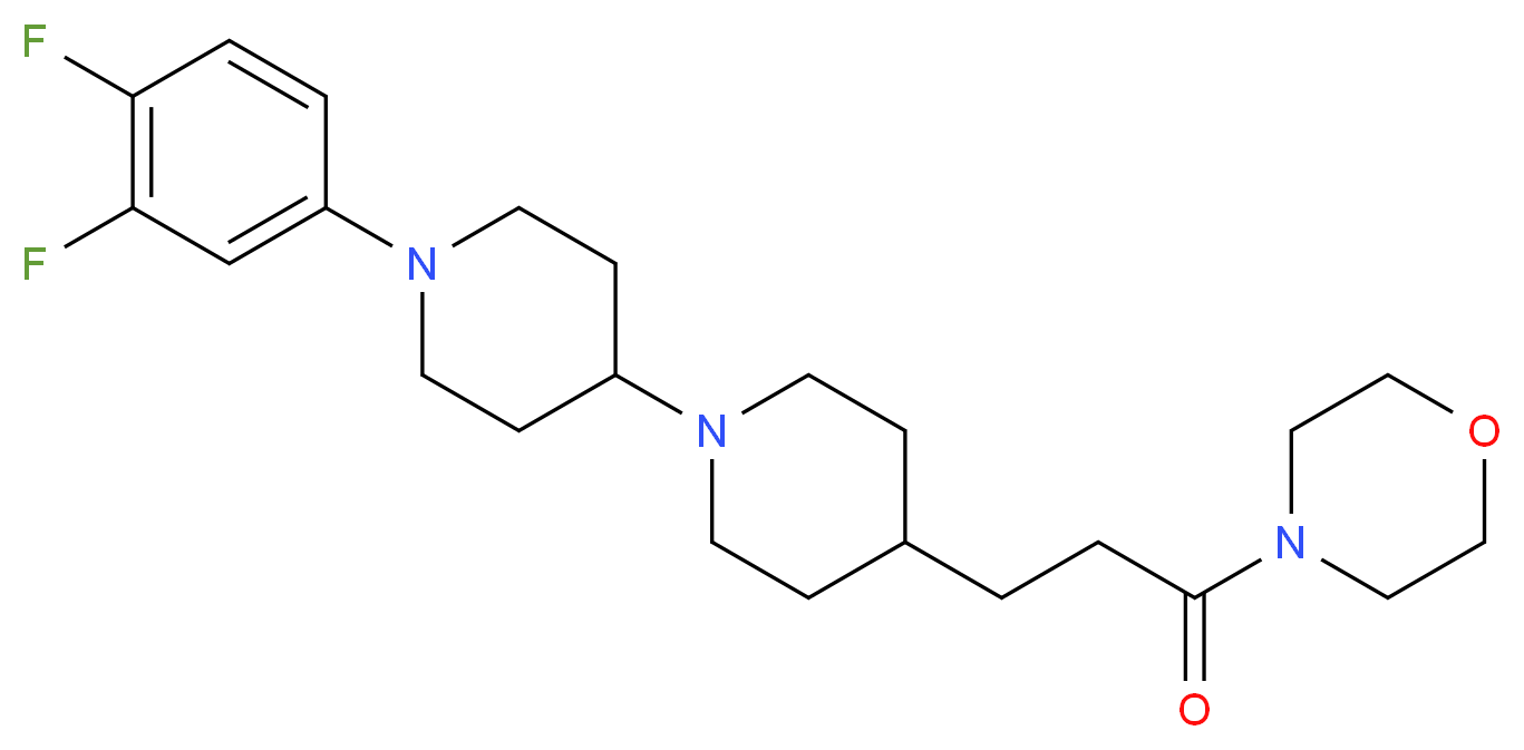 1'-(3,4-difluorophenyl)-4-[3-(4-morpholinyl)-3-oxopropyl]-1,4'-bipiperidine_Molecular_structure_CAS_)