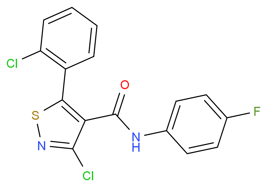N4-(4-fluorophenyl)-3-chloro-5-(2-chlorophenyl)isothiazole-4-carboxamide_Molecular_structure_CAS_)