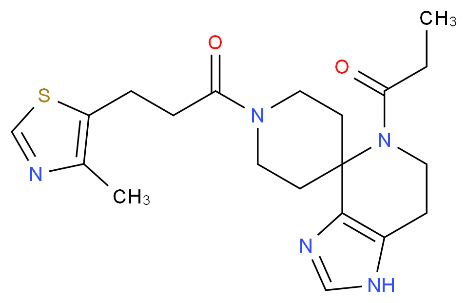 1'-[3-(4-methyl-1,3-thiazol-5-yl)propanoyl]-5-propionyl-1,5,6,7-tetrahydrospiro[imidazo[4,5-c]pyridine-4,4'-piperidine]_Molecular_structure_CAS_)
