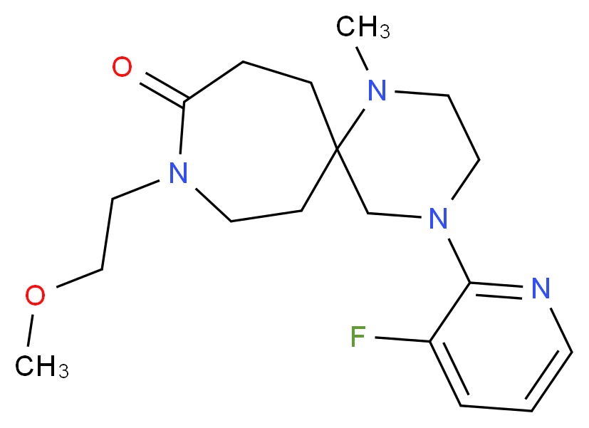 4-(3-fluoro-2-pyridinyl)-9-(2-methoxyethyl)-1-methyl-1,4,9-triazaspiro[5.6]dodecan-10-one_Molecular_structure_CAS_)