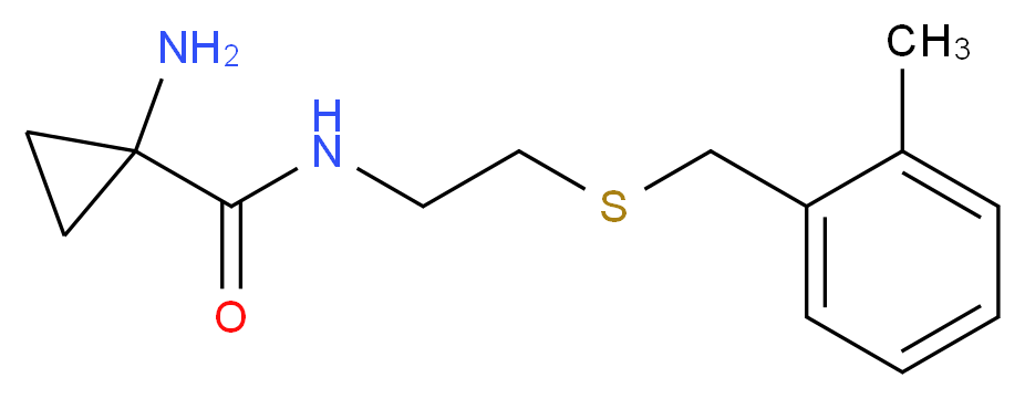 1-amino-N-{2-[(2-methylbenzyl)thio]ethyl}cyclopropanecarboxamide_Molecular_structure_CAS_)