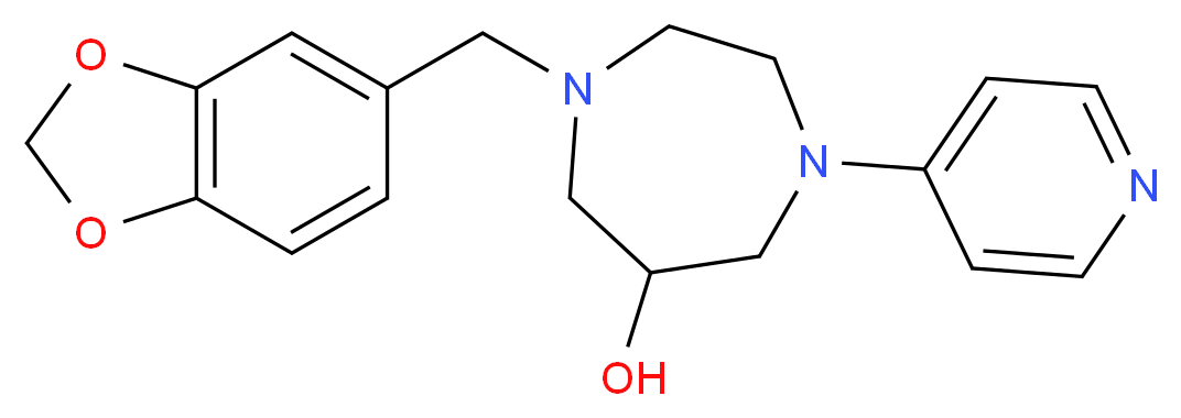 1-(1,3-benzodioxol-5-ylmethyl)-4-pyridin-4-yl-1,4-diazepan-6-ol_Molecular_structure_CAS_)