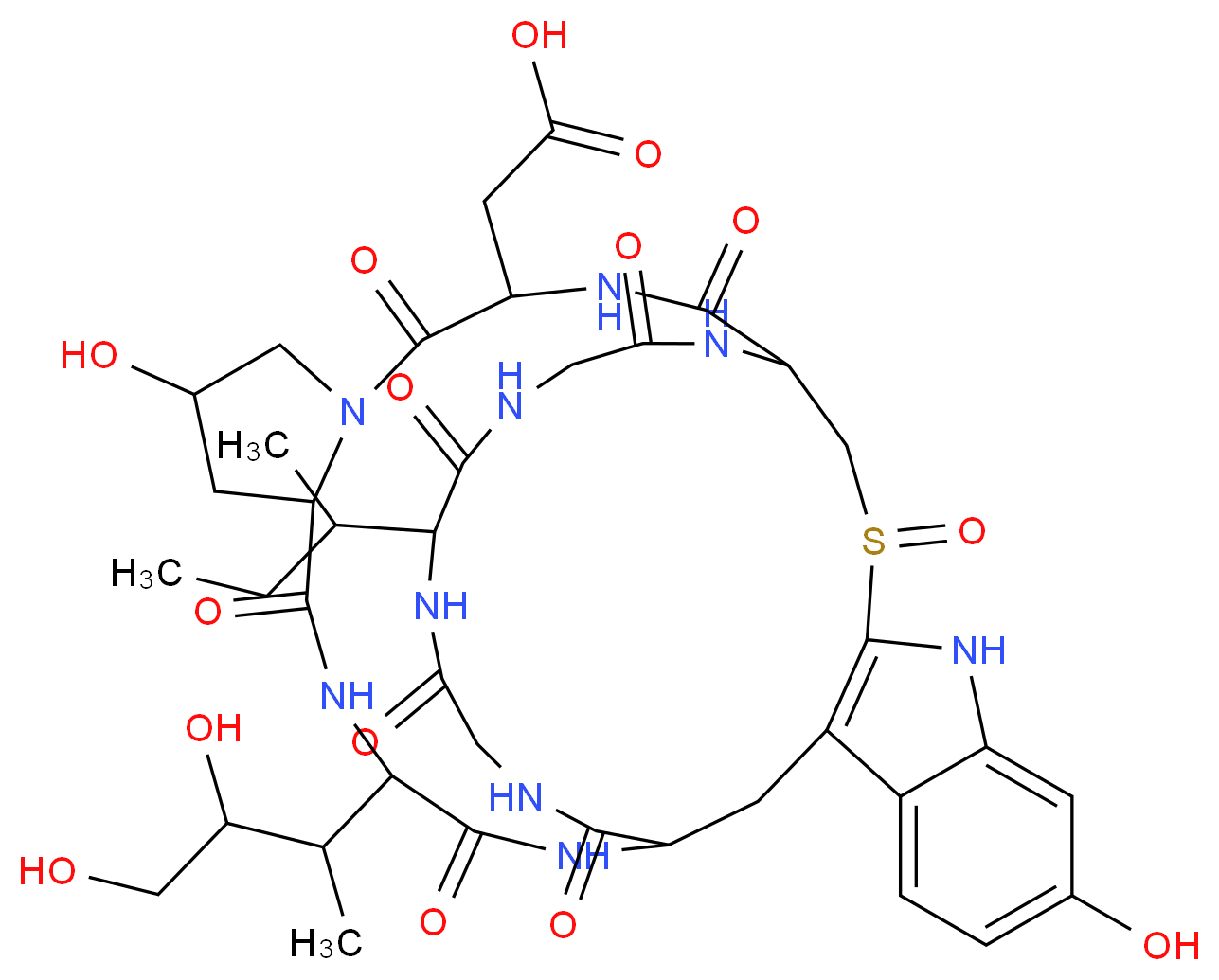β-Amanitin from Amanita phalloides_Molecular_structure_CAS_21150-22-1)