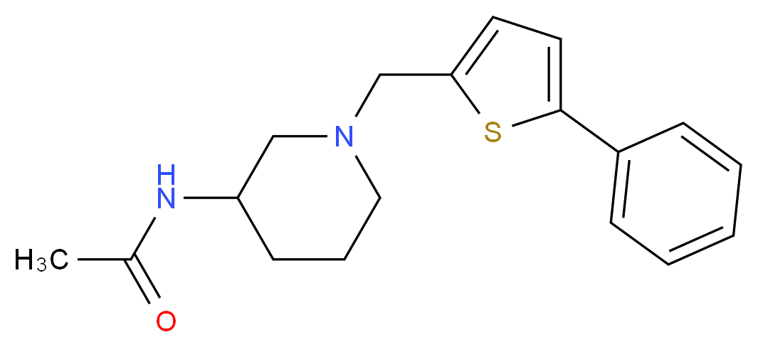N-{1-[(5-phenyl-2-thienyl)methyl]piperidin-3-yl}acetamide_Molecular_structure_CAS_)