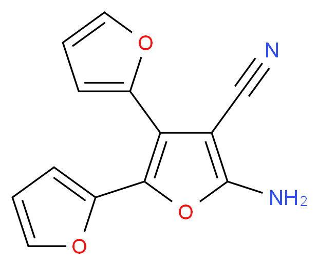 2-Amino-3-cyano-4,5-di(furyl) furan_Molecular_structure_CAS_24386-17-2)