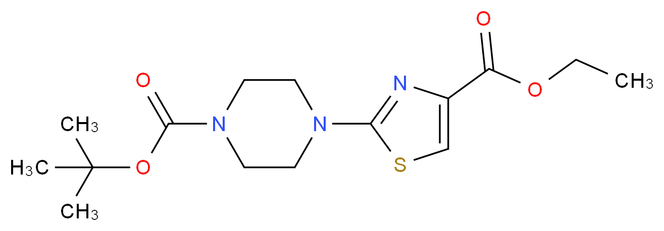 Ethyl 2-(4-(tert-butoxycarbonyl)piperazin-1-yl)thiazole-4-carboxylate_Molecular_structure_CAS_867065-53-0)