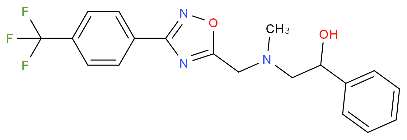 2-[methyl({3-[4-(trifluoromethyl)phenyl]-1,2,4-oxadiazol-5-yl}methyl)amino]-1-phenylethanol_Molecular_structure_CAS_)