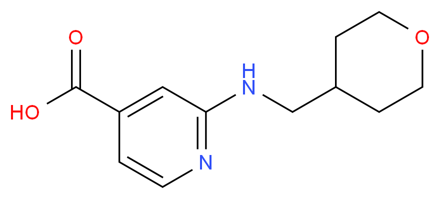 2-[(Tetrahydro-2H-pyran-4-ylmethyl)amino]-isonicotinic acid_Molecular_structure_CAS_)