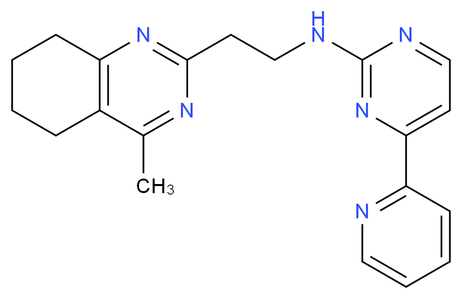 N-[2-(4-methyl-5,6,7,8-tetrahydro-2-quinazolinyl)ethyl]-4-(2-pyridinyl)-2-pyrimidinamine_Molecular_structure_CAS_)