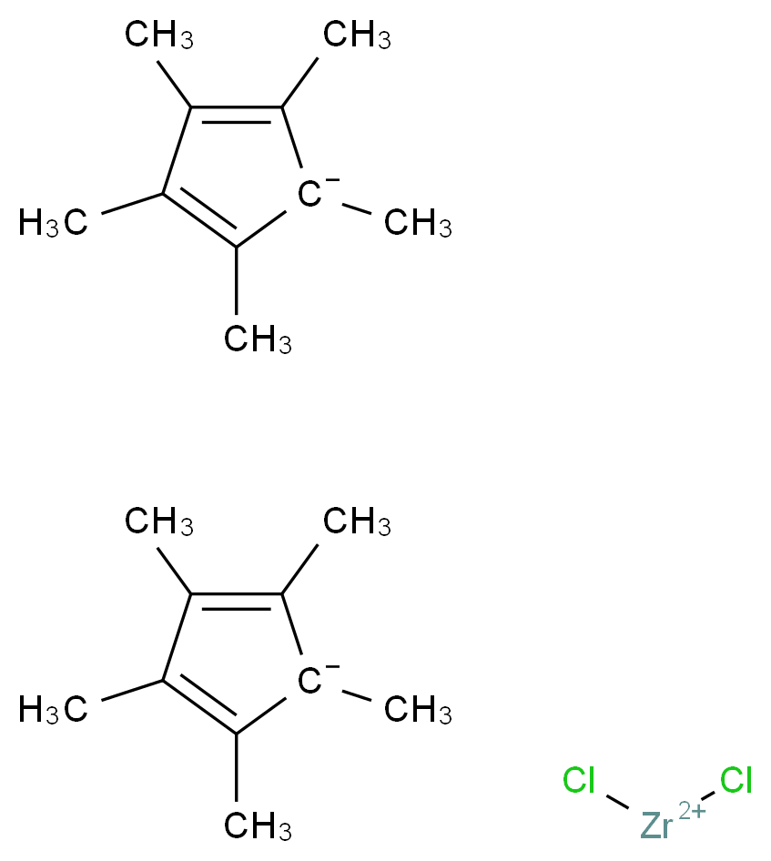 Bis(pentamethylcyclopentadienyl)zirconium(IV) dichloride_Molecular_structure_CAS_54039-38-2)