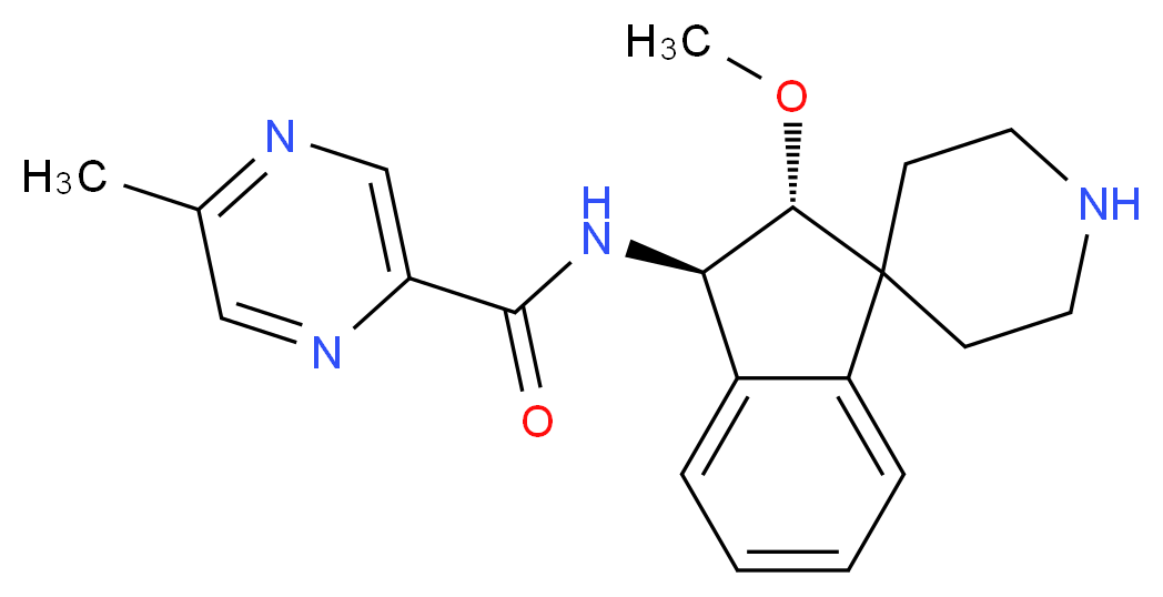 N-[(2R*,3R*)-2-methoxy-2,3-dihydrospiro[indene-1,4'-piperidin]-3-yl]-5-methyl-2-pyrazinecarboxamide_Molecular_structure_CAS_)