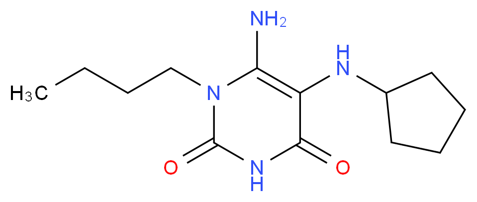 6-Amino-1-butyl-5-cyclopentylamino-1H-pyrimidine-2,4-dione_Molecular_structure_CAS_)