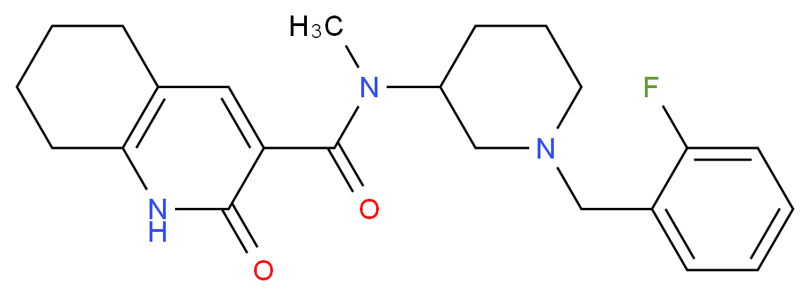 N-[1-(2-fluorobenzyl)-3-piperidinyl]-N-methyl-2-oxo-1,2,5,6,7,8-hexahydro-3-quinolinecarboxamide_Molecular_structure_CAS_)