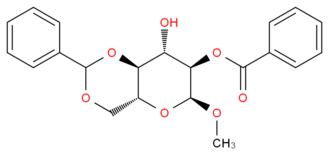 Methyl 2-O-Benzoyl-4,6-di-O-benzylidene-α-D-glucopyranoside_Molecular_structure_CAS_28642-64-0)