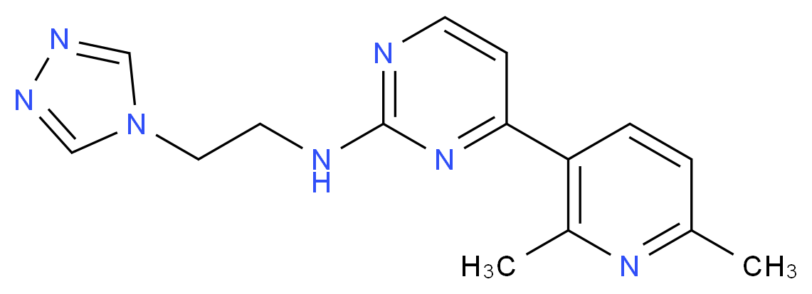 4-(2,6-dimethylpyridin-3-yl)-N-[2-(4H-1,2,4-triazol-4-yl)ethyl]pyrimidin-2-amine_Molecular_structure_CAS_)