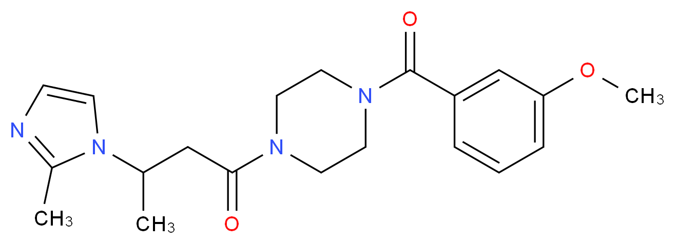 1-(3-methoxybenzoyl)-4-[3-(2-methyl-1H-imidazol-1-yl)butanoyl]piperazine_Molecular_structure_CAS_)