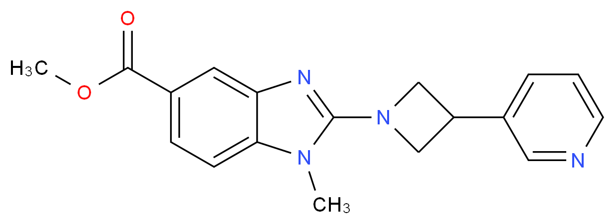 methyl 1-methyl-2-[3-(3-pyridinyl)-1-azetidinyl]-1H-benzimidazole-5-carboxylate_Molecular_structure_CAS_)