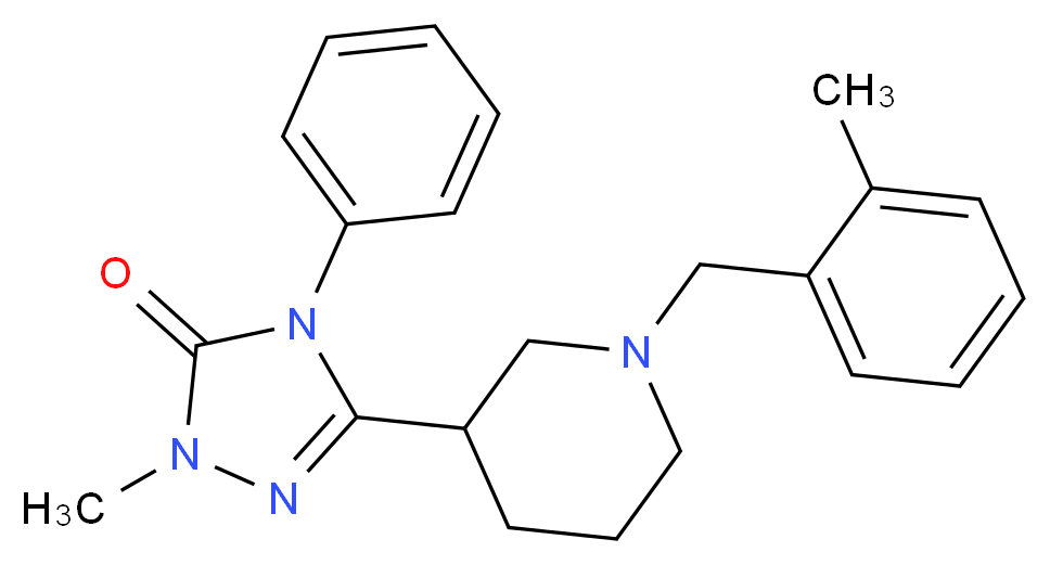 2-methyl-5-[1-(2-methylbenzyl)piperidin-3-yl]-4-phenyl-2,4-dihydro-3H-1,2,4-triazol-3-one_Molecular_structure_CAS_)