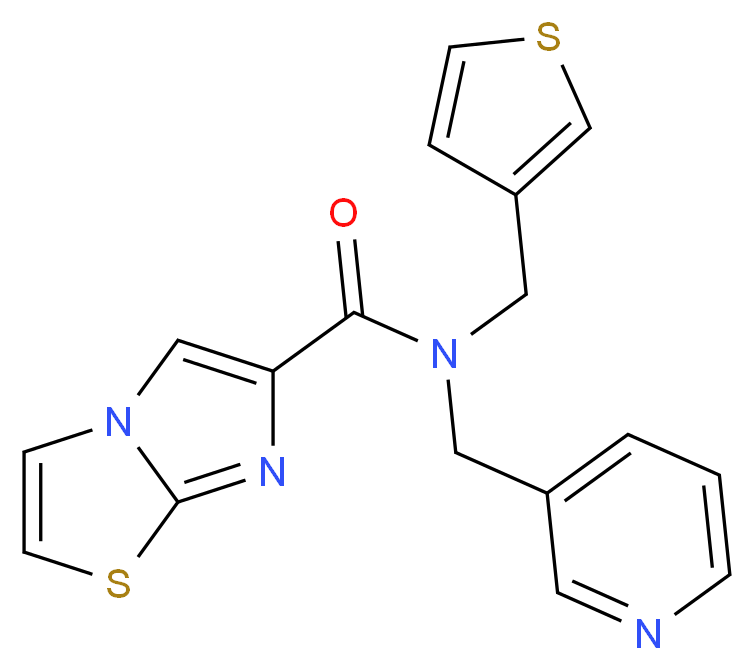 N-(3-pyridinylmethyl)-N-(3-thienylmethyl)imidazo[2,1-b][1,3]thiazole-6-carboxamide_Molecular_structure_CAS_)