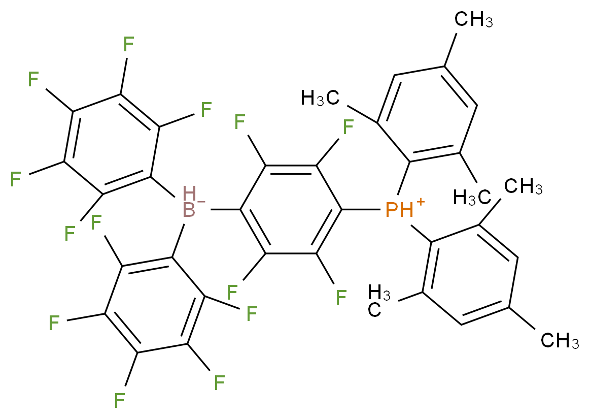 Hydrogen[4-[bis(2,4,6-trimethylphenyl)phosphino]-2,3,5,6-tetrafluorophenyl]hydrobis(2,3,4,5,6-pentafluorophenyl)borate_Molecular_structure_CAS_918824-12-1)