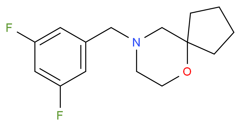 9-(3,5-difluorobenzyl)-6-oxa-9-azaspiro[4.5]decane_Molecular_structure_CAS_)