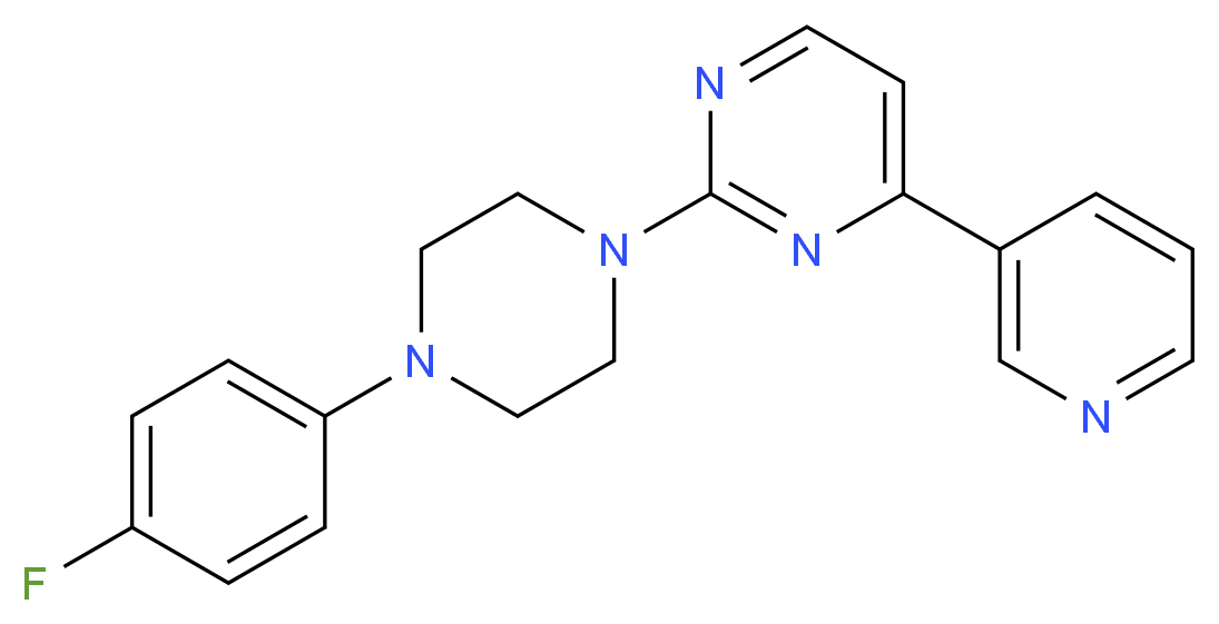 2-[4-(4-fluorophenyl)-1-piperazinyl]-4-(3-pyridinyl)pyrimidine_Molecular_structure_CAS_)
