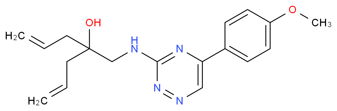 4-({[5-(4-methoxyphenyl)-1,2,4-triazin-3-yl]amino}methyl)-1,6-heptadien-4-ol_Molecular_structure_CAS_)