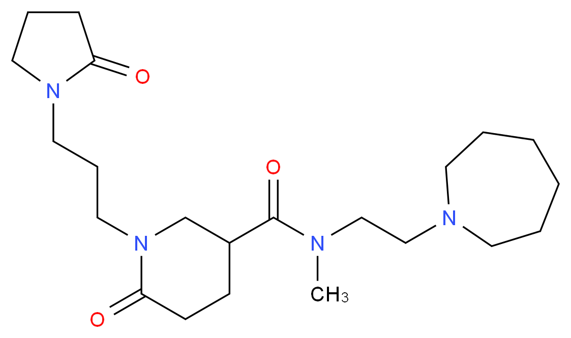 N-[2-(1-azepanyl)ethyl]-N-methyl-6-oxo-1-[3-(2-oxo-1-pyrrolidinyl)propyl]-3-piperidinecarboxamide_Molecular_structure_CAS_)