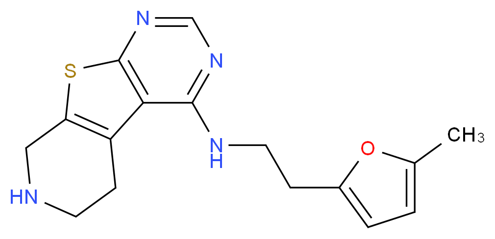 N-[2-(5-methyl-2-furyl)ethyl]-5,6,7,8-tetrahydropyrido[4',3':4,5]thieno[2,3-d]pyrimidin-4-amine_Molecular_structure_CAS_)