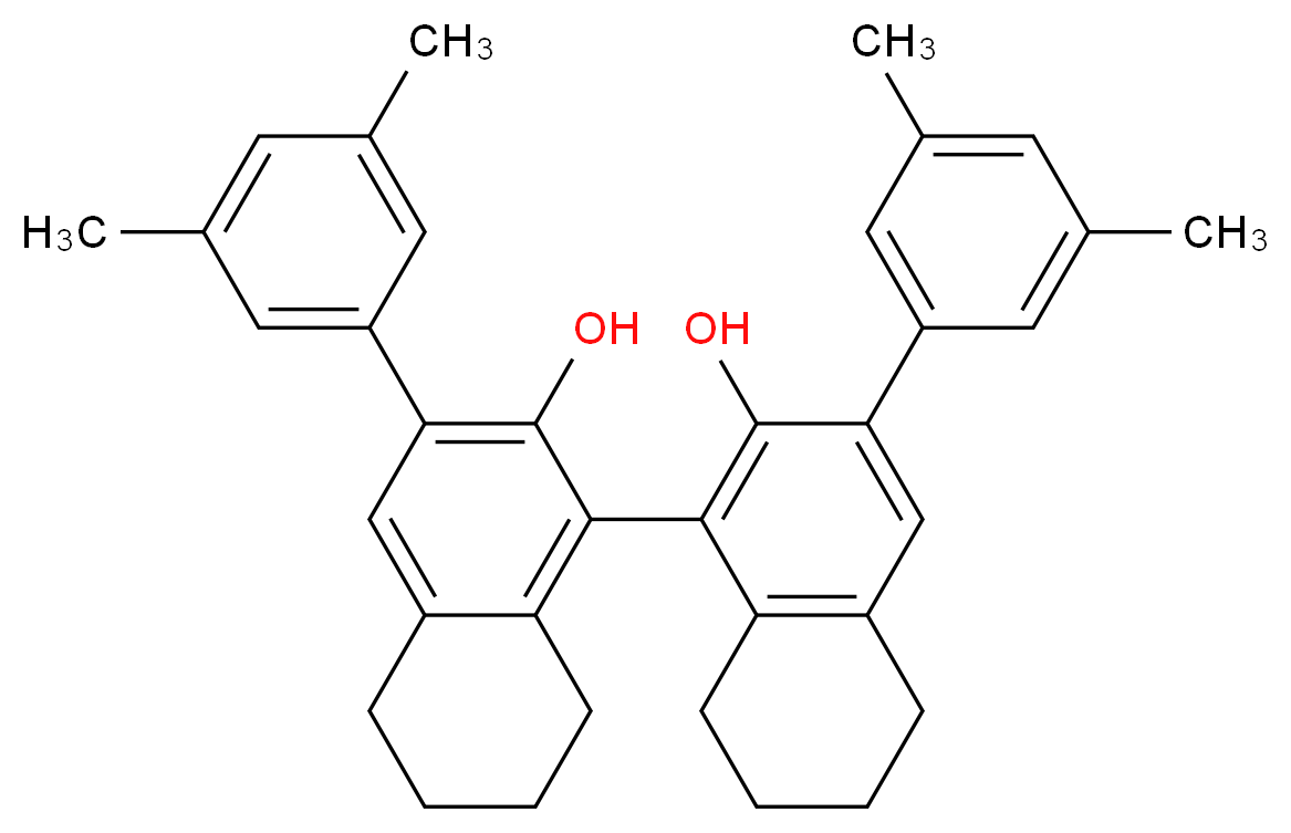 (S)-(+)-3,3′-Bis(3,5-dimethylphenyl)-5,5′,6,6′,7,7′,8,8′-octahydro-1,1′-bi-2-naphthol_Molecular_structure_CAS_)