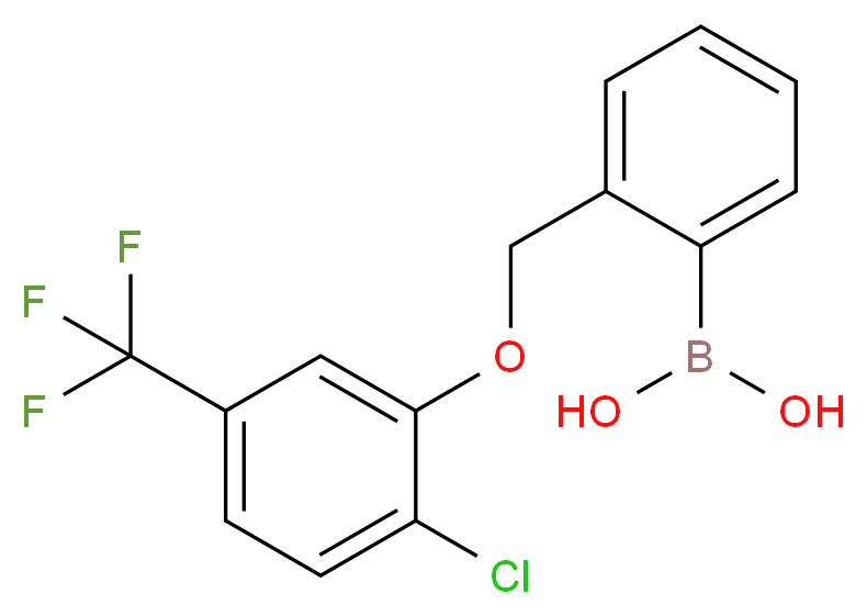 2-((2′-Chloro-5′-(trifluoromethyl)phenoxy)methyl)phenylboronic acid_Molecular_structure_CAS_849062-11-9)