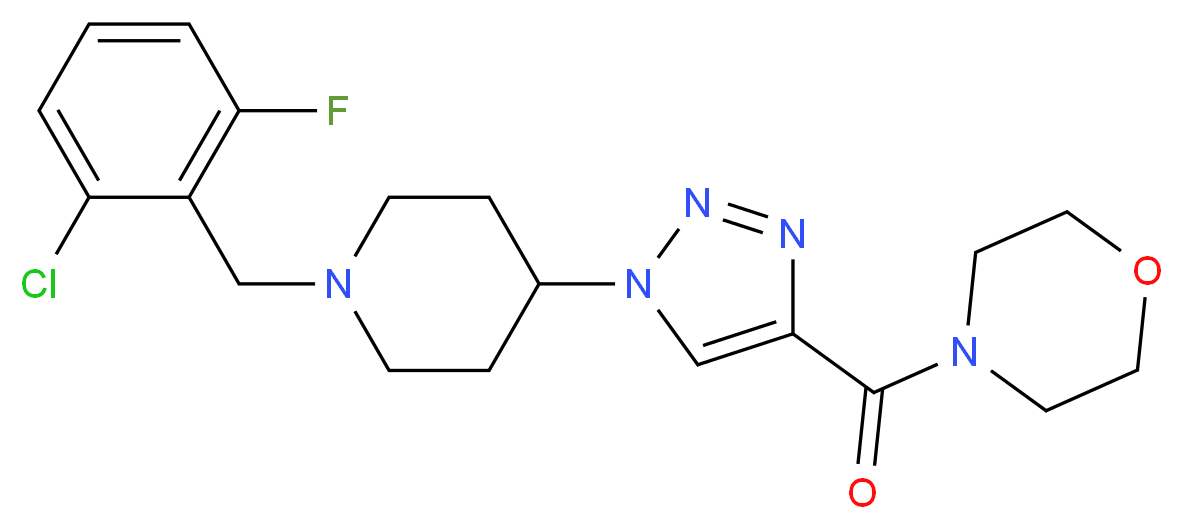 4-({1-[1-(2-chloro-6-fluorobenzyl)-4-piperidinyl]-1H-1,2,3-triazol-4-yl}carbonyl)morpholine_Molecular_structure_CAS_)