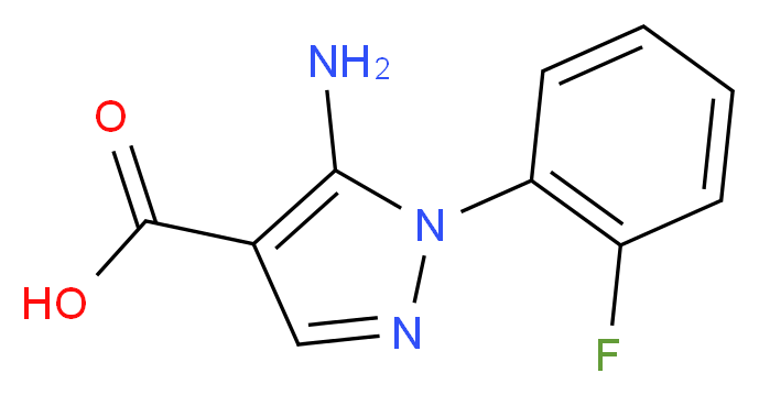 5-amino-1-(2-fluorophenyl)-1H-pyrazole-4-carboxylic acid_Molecular_structure_CAS_)