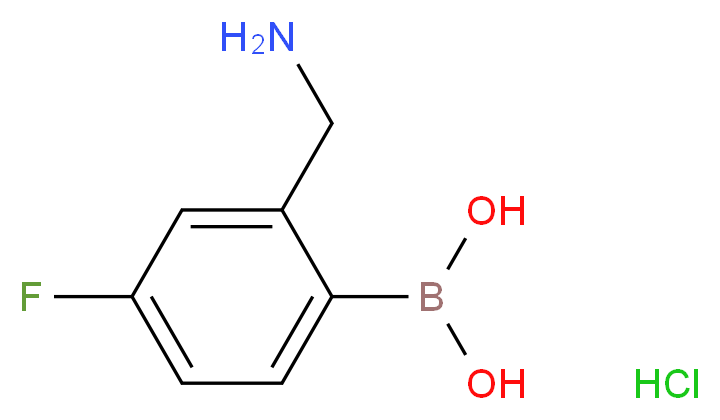 2-AMINOMETHYL-4-FLUOROPHENYLBORONIC ACID, HCL_Molecular_structure_CAS_850568-02-4)