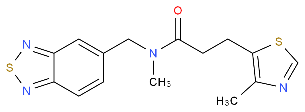 N-(2,1,3-benzothiadiazol-5-ylmethyl)-N-methyl-3-(4-methyl-1,3-thiazol-5-yl)propanamide_Molecular_structure_CAS_)