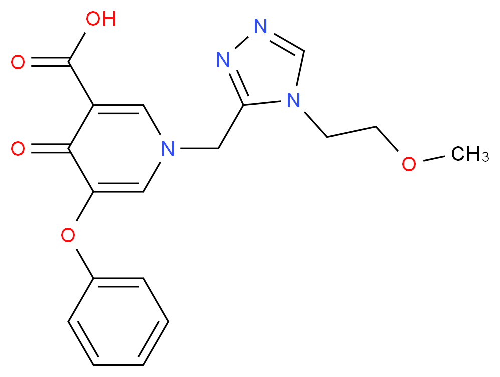 1-{[4-(2-methoxyethyl)-4H-1,2,4-triazol-3-yl]methyl}-4-oxo-5-phenoxy-1,4-dihydropyridine-3-carboxylic acid_Molecular_structure_CAS_)