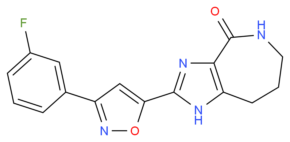 2-[3-(3-fluorophenyl)isoxazol-5-yl]-5,6,7,8-tetrahydroimidazo[4,5-c]azepin-4(1H)-one_Molecular_structure_CAS_)