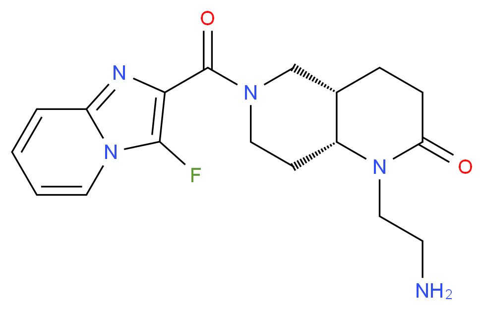 (4aS*,8aR*)-1-(2-aminoethyl)-6-[(3-fluoroimidazo[1,2-a]pyridin-2-yl)carbonyl]octahydro-1,6-naphthyridin-2(1H)-one_Molecular_structure_CAS_)