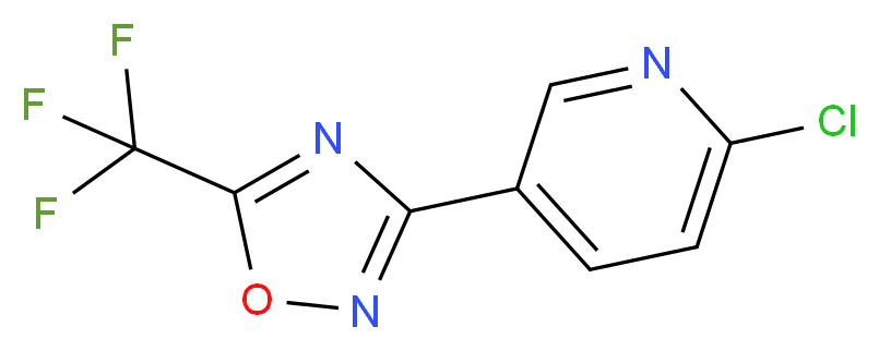 2-Chloro-5-[5-(trifluoromethyl)-1,2,4-oxadiazol-3-yl]pyridine_Molecular_structure_CAS_)