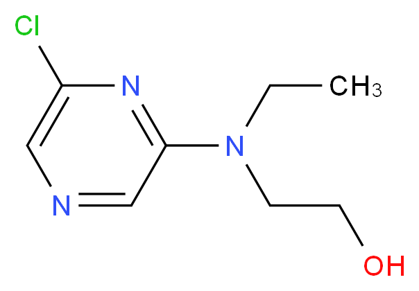 2-[(6-Chloro-2-pyrazinyl)(ethyl)amino]-1-ethanol_Molecular_structure_CAS_)