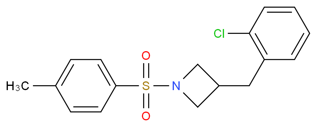 3-[(2-chlorophenyl)methyl]-1-[(4-methylbenzene)sulfonyl]azetidine_Molecular_structure_CAS_)