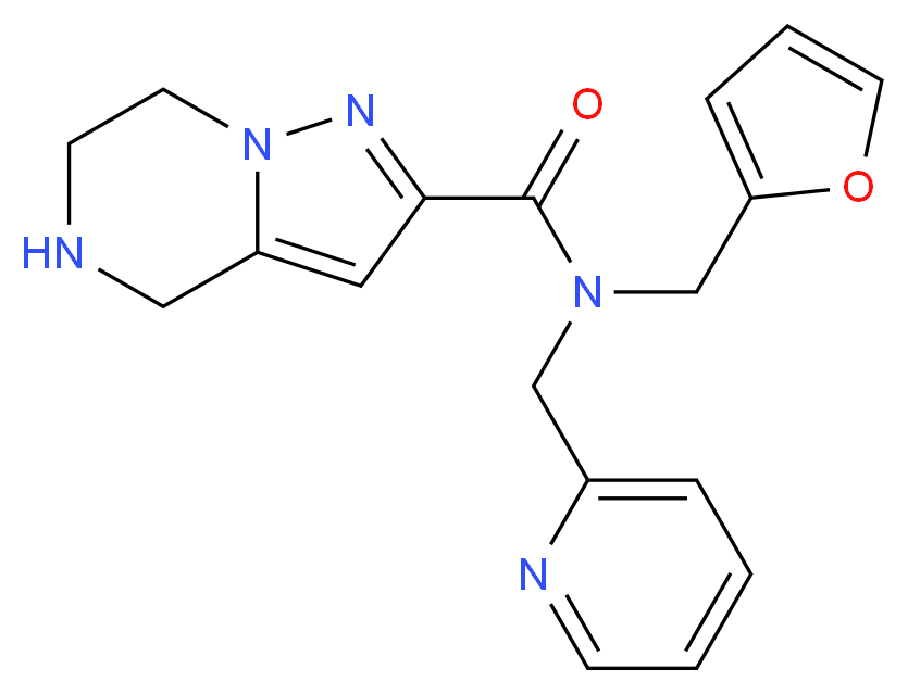 N-(2-furylmethyl)-N-(pyridin-2-ylmethyl)-4,5,6,7-tetrahydropyrazolo[1,5-a]pyrazine-2-carboxamide_Molecular_structure_CAS_)