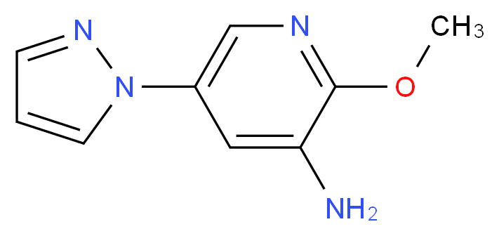 2-methoxy-5-(1H-pyrazol-1-yl)pyridin-3-amine_Molecular_structure_CAS_)